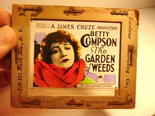 Magic Lantern movie advertising slide: The Garden of Weeds