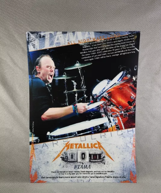 Metallica *Lars Ulrich* Tama Drums Promo Poster