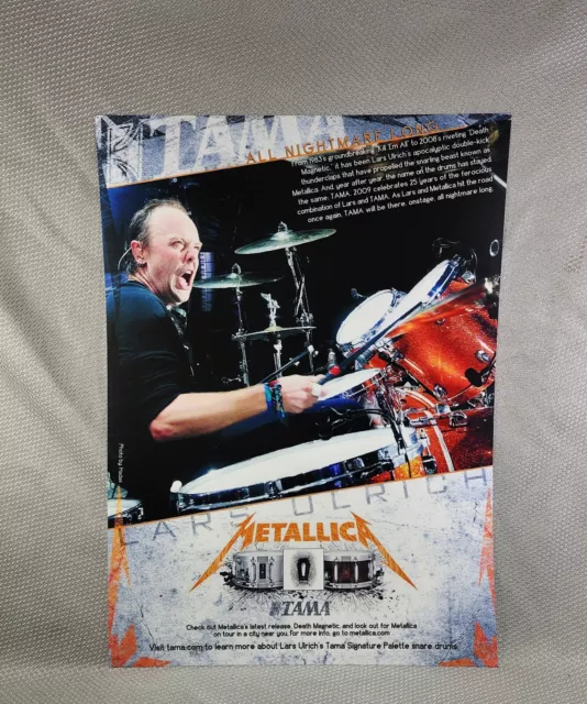 Metallica *Lars Ulrich* Tama Drums Promo Poster Metallica *Lars Ulrich* Tama Drums Promo Poster