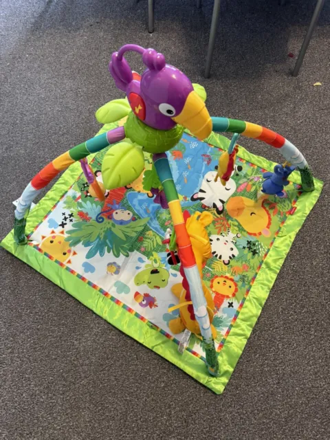 Fisher-Price Rainforest Music and Lights Deluxe Gym (Very Good Condition!!)