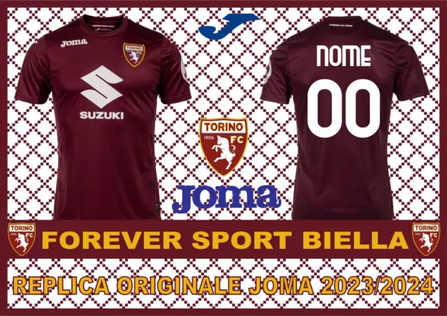 MAGLIA TORINO FC ORIGINALE JOMA NEUTRA o PERSONALIZZATA 2023 2024
