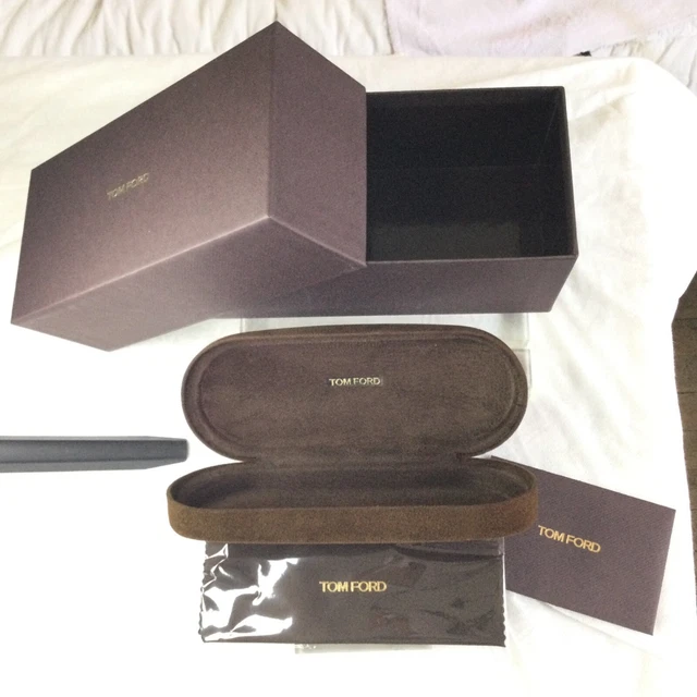 Étui à Lunettes De Soleil Tom Ford Pour Femme - Marron, Neuf Avec étiquettes