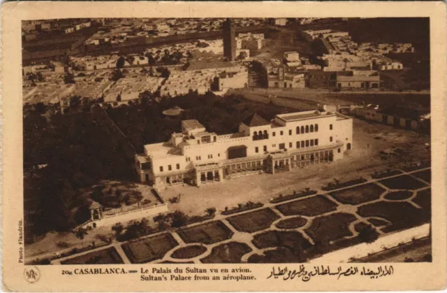 CPA AK CASABLANCA Palais du Sultan vu en avion MAROC (23483)