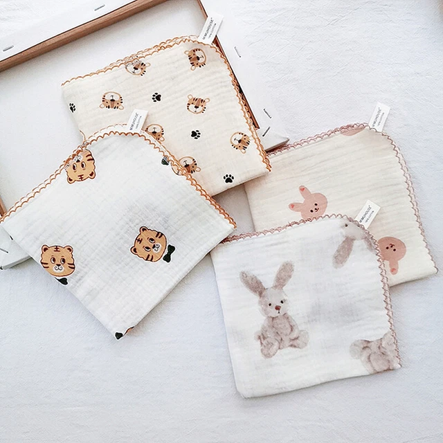 Toalla de algodón para bebé recién nacido artículos para bebé de 4 capas baberos de muselina pañuelo!