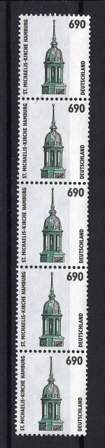 Bund SWK Rollenmarken 5er Streifen 1860 R  U# postfrisch