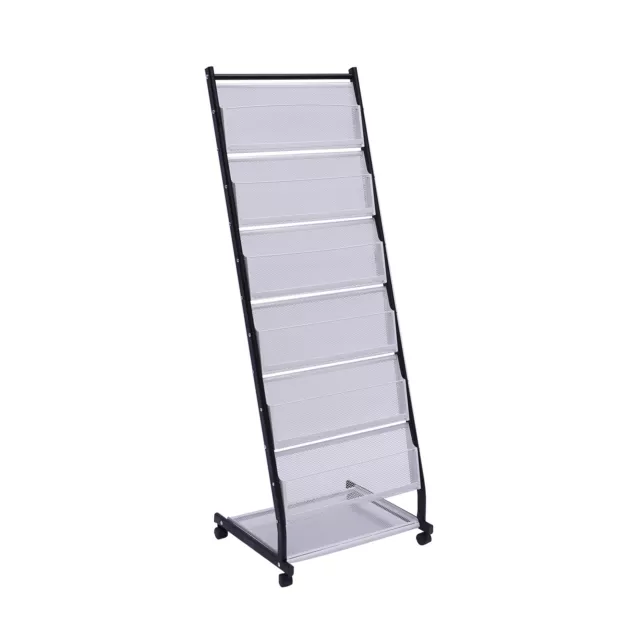New Brochure Display Stand Literature Stand Magazine Rack Holder Floor Standing!