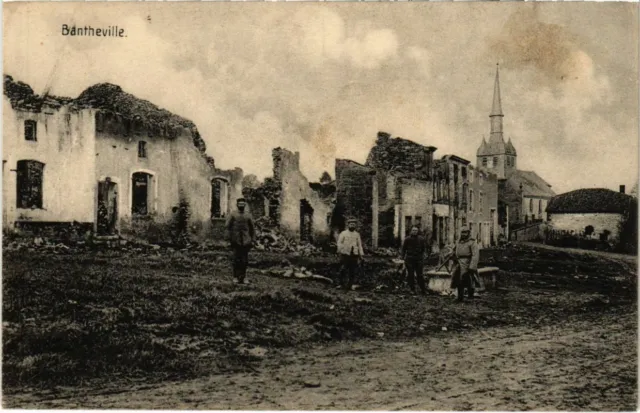 CPA Bantheville - Village Scene - Soldiers - Ruines (1037657)