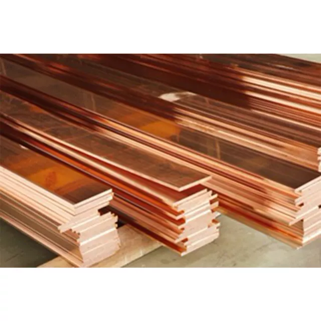 Pure Copper Flat Bar Strip Cu Metal Copper Sheets Plate 8-50mm Wide 3-15mm  Thick