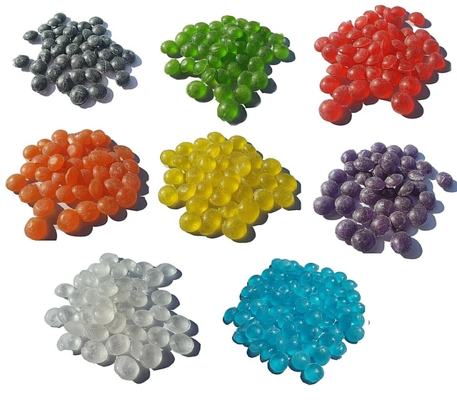 READY TEMPERED ISOMALT Nibs Sugar Free Alternative Colours 125g