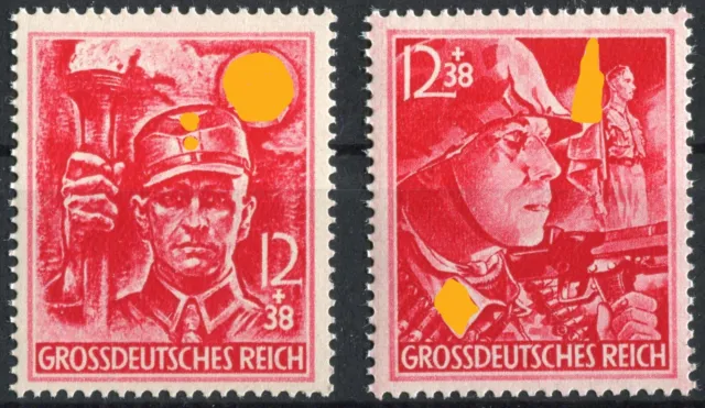 Deutsches Reich Nr. 909 - 910 ** DR postfrisch SA SS 1945 WW II German Army MNH
