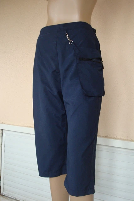 Pantacourt Fluide D'été Blanc 100% Viscose - Taille M Extensible (38/40/42) - Neuf Sans étiquettes