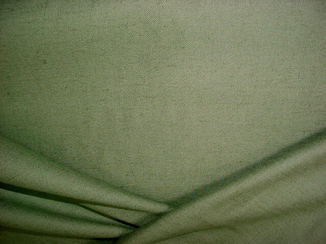 10-1/2Y Kravet Lee Jofa Solid Basil Green Cotton Strie Upholstery Fabric