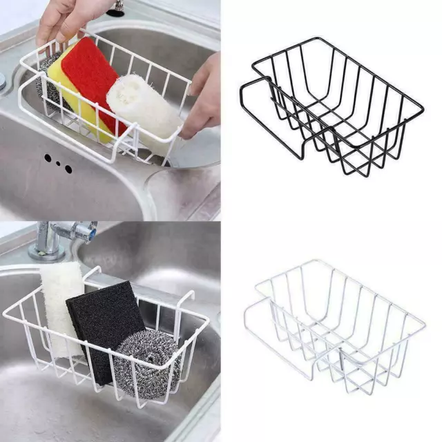 Kitchen Steel Sponge Holder Sink Caddy Brush Drainer Iron NEW AU10