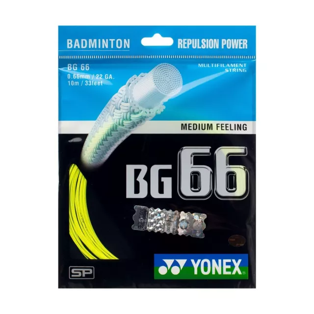 Yonex BG 66 (gelb) - Badmintonsaite 10m