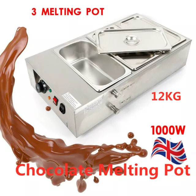 Electric Chocolate Melting Machine Warming Melter Heating Pot Fondue Melter UK