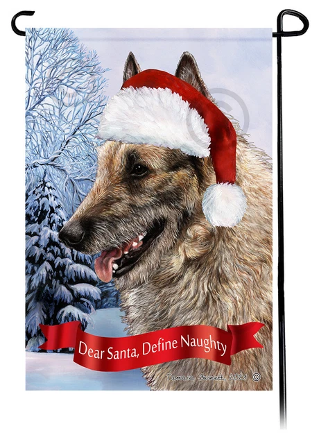 Dear Santa, Define Naughty Garden Flag - Belgian Laekenois 014