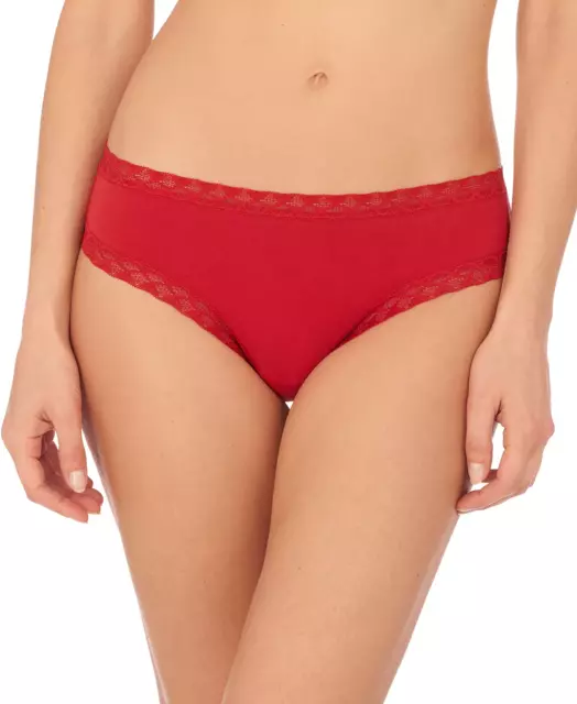 Natori Women's Bliss Pima Cotton Girl Brief Panty 156058 Strawberry Size XL,L,S