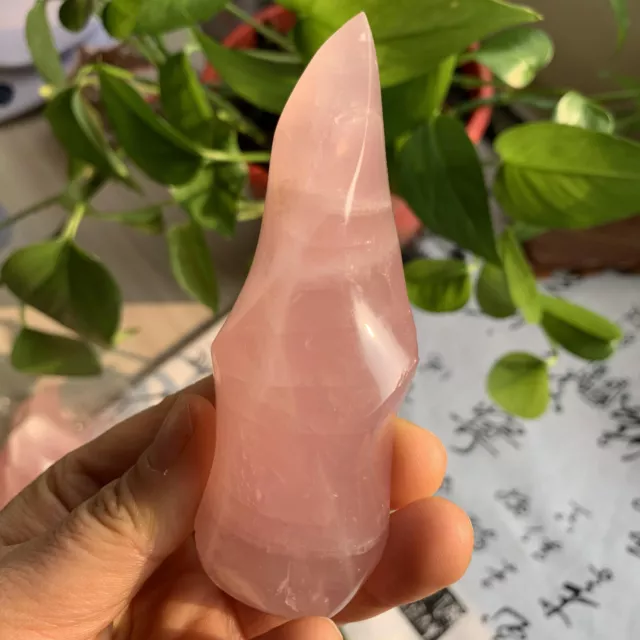 182G  Natural Polished pink Powder crystal Crystal flame Madagascar