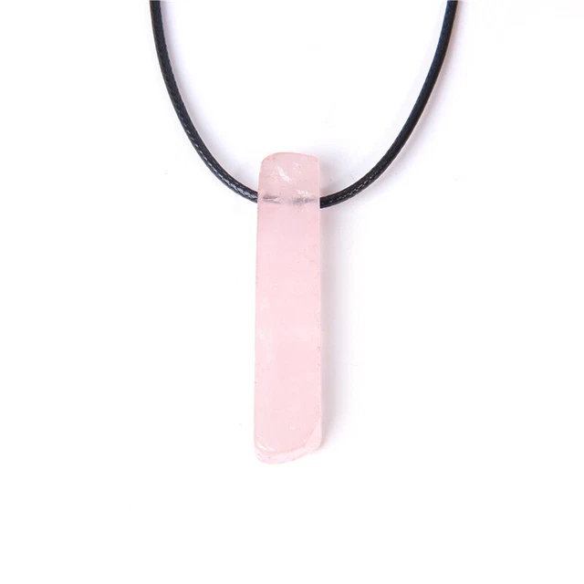 Natural Crystal Pendulum Quartz Stone Pendant Chakra Healing Gemstone Necklace