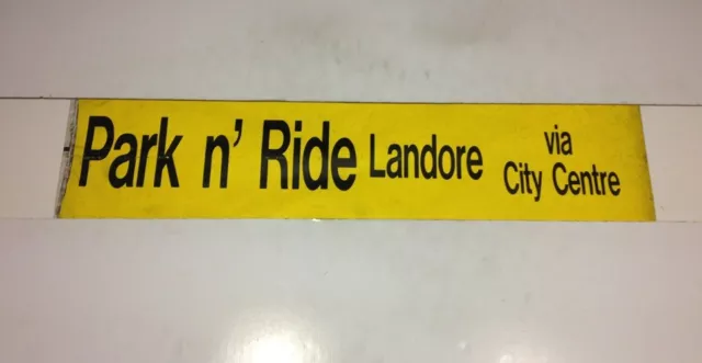 South Wales Bus Destination Blind 2 33"- (Yellow) Park N Ride Landore Swansea
