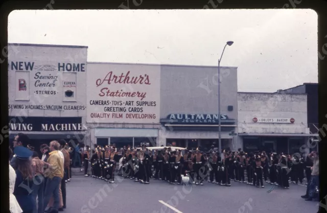 sl73  Original slide 1970's  Downtown Parade band Corley's Bakery 561a