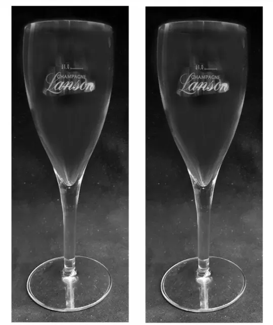 Lansen French Champagne 2 x Tulip Flute Glasses 160ml BNWOB Bubbles BRa BAR