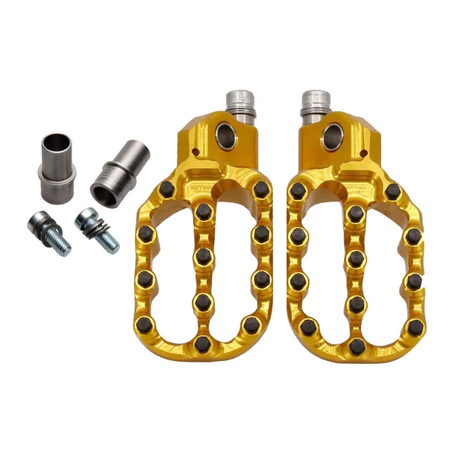 Fastway Evo Air Motorcycle Foot Pegs Kit Gold For Honda CR250R 2002-2007