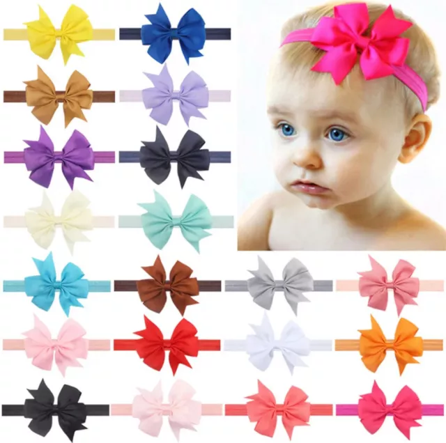 Cute Newborn Baby Girls Bow Headband Infant Headband Accessories (UK Seller ) 3