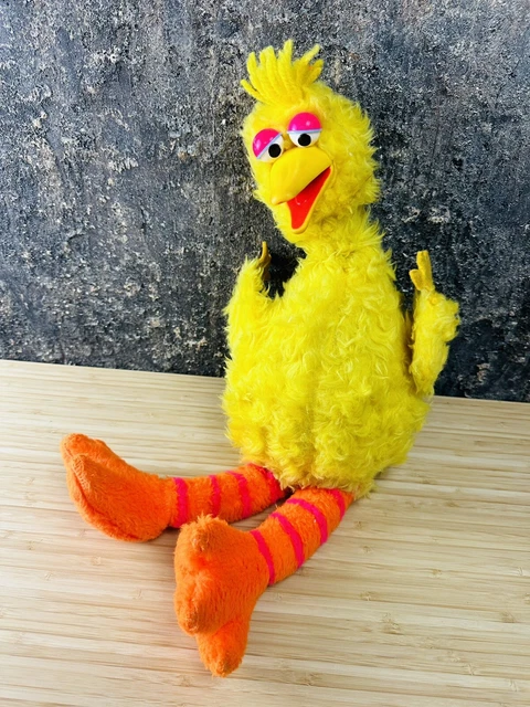 Vintage 1970s Sesame Street Big Bird Puppet Plush Muppet  25" Jim Henson Rare