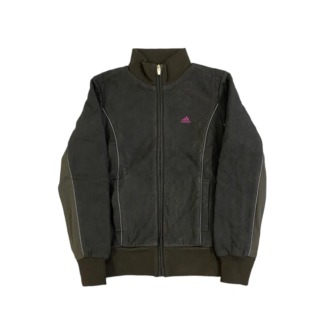 Adidas Originals giacca da donna (taglia M) nera e rosa giacca con cerniera completa