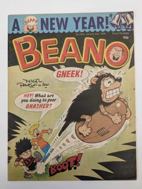 The Beano No.2946 - Signed by Nigel Parkinson, 2nd January 1999, DC Thomson & Co