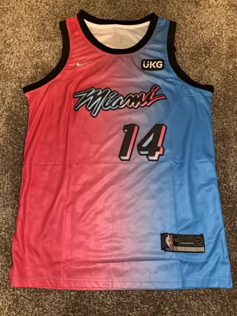 Tyler Herro Blue Miami Vice Heat Jersey Size Large NBA Finals