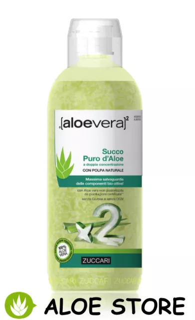 ZUCCARI ALOE VERA x2 1x JUS DE PUR D'aloe 1000 ml a double concentration