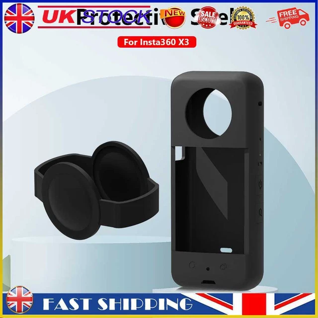 Soft Waterproof Panoramic Action Camera Protective Cover for Insta360 X3 (Black)