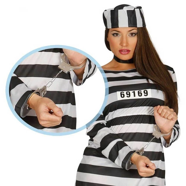 Carnevale Halloween Manette Poliziotto Carcerato Metallo Handcuffs Police 16053