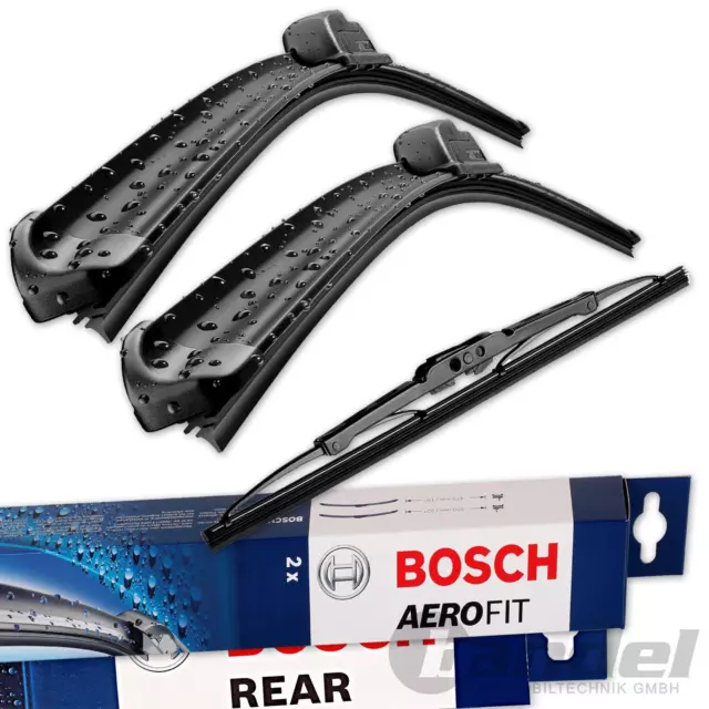 BOSCH AEROFIT SCHEIBENWISCHER VORNE + HINTEN für SEAT LEON 1M1 Bj. 1999 - 2006