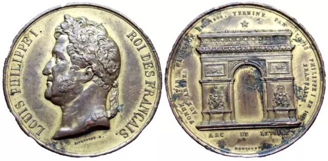 Frankreich Medaille 1836 Louis-Philippe / Triomphe-Bogen