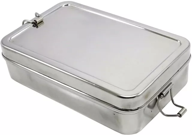 Lunchbox / Tiffin Kasten Für Rechteckig Träger Edelstahl Lebensmittelbehälter 3