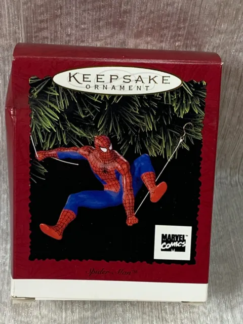 Vintage Hallmark Keepsake Spider-Man Christmas Ornament w/Box Marvel Comics 1996