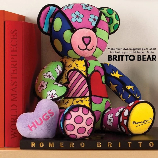 BUILD A BEAR - Romero Britto Designer patchwork Bear- No Longer In ...