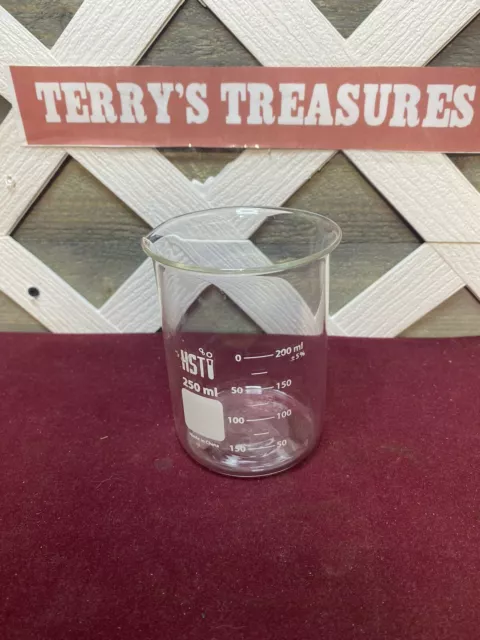 250 ml Beaker Low Form Clear Glass Graduated HST Made in India