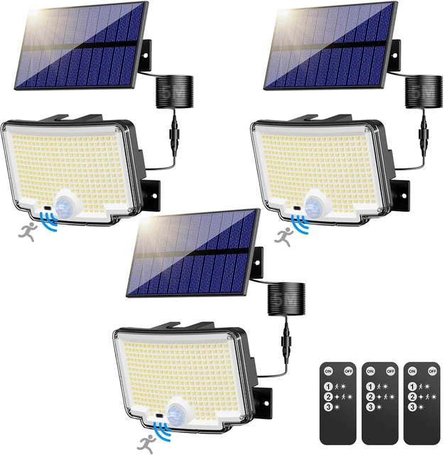 Faretti Solari LED Da Esterno 6 Pezzi - 59 LED IP67 Con 3 Modalità - Foto 5
