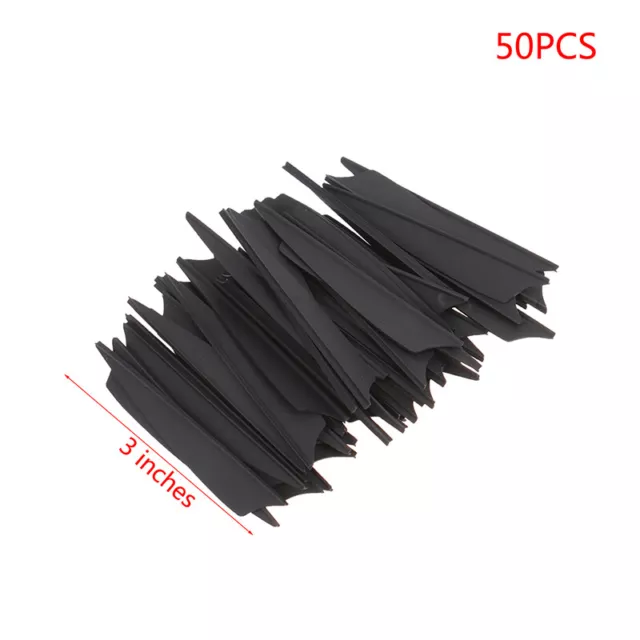 50PCS Hunting Archery  Archery Feathers Cut Fletching Rubber Vane Ar;c;