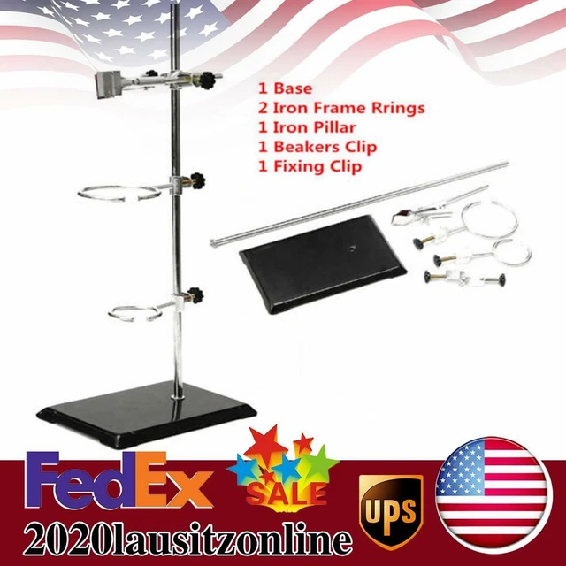 50CM Laboratory Stands Support Lab Flask Clamp Condenser Clamp Platforms Kit