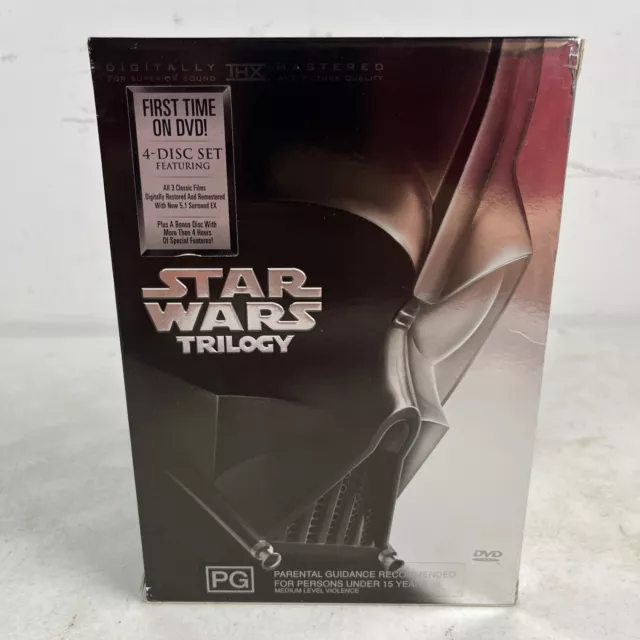 Star Wars Trilogy Episode IV V & VI DVD Box Set 2004 4-Disc Set PAL Region 4