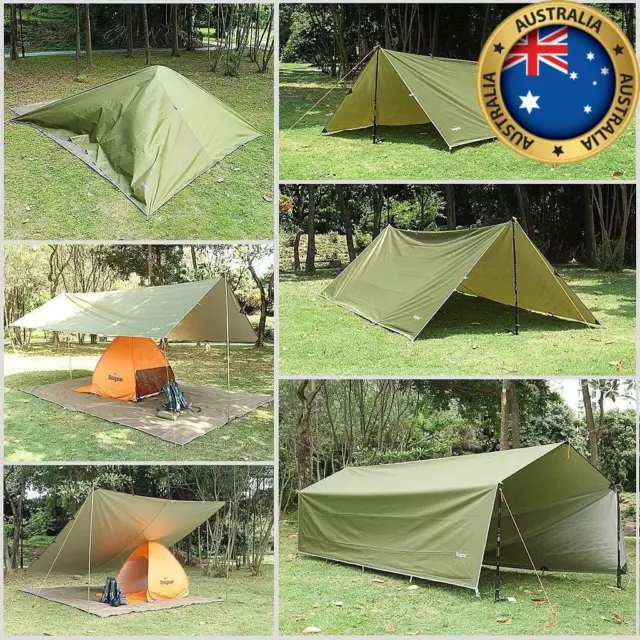 1/2 Outdoor Hammock Rain Fly Tent Tarp Waterproof Camping Shelter 3M*3M SunShade