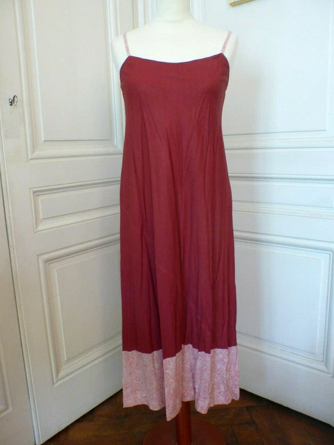 Robe Cotélac Courte Taille 38 - Tons Marron Vert Orange Mordoré, Neuf Sans Étiquettes