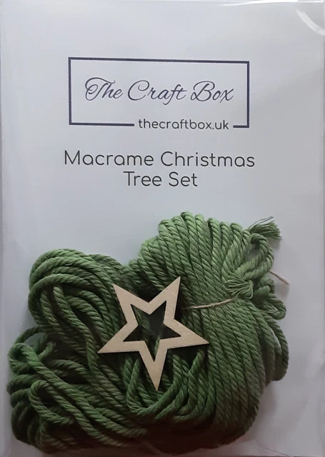 Macramé Stern gekrönter Weihnachtsbaum Zum Selbermachen Kit - Bastelset - Weihnachtsgeschenk