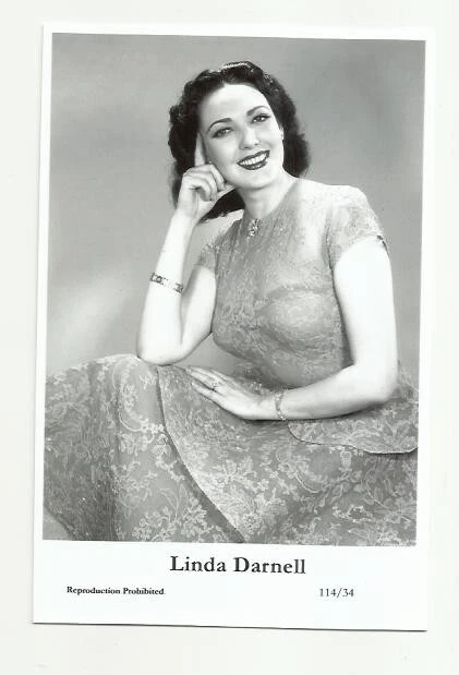 (Bx28) Linda Darnell Swiftsure Photo Postcard (114/34) Filmstar Pin Up Glamor