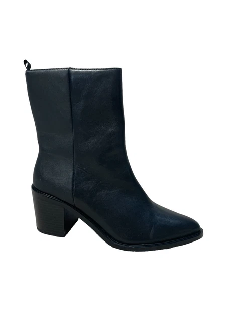 TOPSHOP MONTY SQUARE Toe Ankle Boots Black Boot RRP 89 UK 9 Bnwt